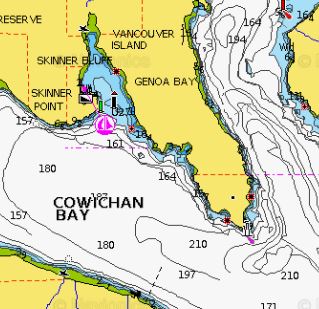Genoa Bay Navionics Chart