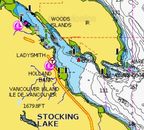 Ladysmith Navionics Chart